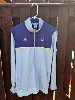 FILA Court  Full Zip BNP Paribas Open Tennis Jacket Blue / Men's Small